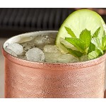 Acopa Alchemy 14 oz. Straight Sided Hammered Copper Moscow Mule Mug - 12/Pack