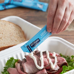 Hellmann's Light Mayonnaise 10.6 Gram Portion Packets - 210/Case Hellmann's Light Mayonnaise 10.6 Gram Portion Packets - 210/Case