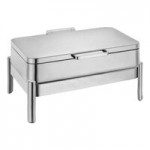 Eastern Tabletop 5-Star Series Jazz Smooth 8 Qt. Full Size Rectangular Stainless Steel Induction Chafer with Hinged Glass Lid 3875G Eastern Tabletop 5-Star Series Jazz Smooth 8 Qt. Full Size Rectangular Stainless Steel Induction Chafer with Hinged Glass Lid 3875G