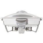 Vollrath 49520 9 Qt. Maximillian Steel Rectangular Chafer Full Size with Stainless Steel Accents