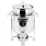 Vollrath 49520 9 Qt. Maximillian Steel Rectangular Chafer Full Size with Stainless Steel Accents