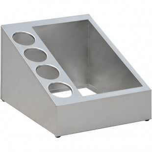 Steril-Sil VTC-1HP-4 5-Hole Wide Combination Stainless Steel Countertop Condiment Dispenser