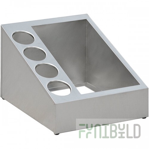 Steril-Sil VTC-1HP-4 5-Hole Wide Combination Stainless Steel Countertop Condiment Dispenser