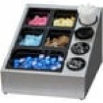 Steril-Sil VTC-1HP-4 5-Hole Wide Combination Stainless Steel Countertop Condiment Dispenser Steril-Sil VTC-1HP-4 5-Hole Wide Combination Stainless Steel Countertop Condiment Dispenser