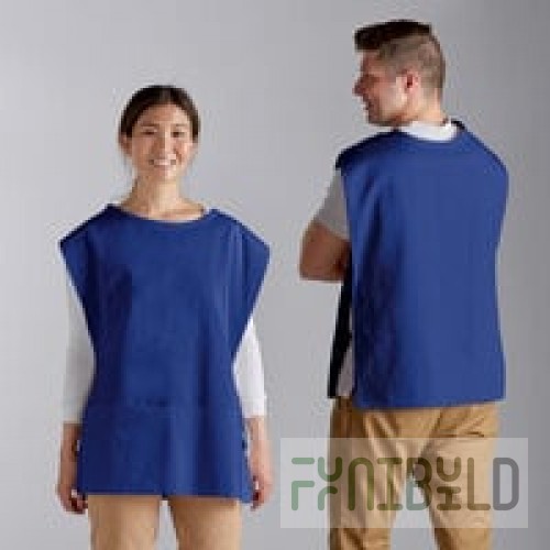 Choice Navy Blue Poly-Cotton Cobbler Apron with 2 Pockets - 29