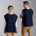 Choice Navy Blue Poly-Cotton Cobbler Apron with 2 Pockets - 29