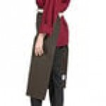 Uncommon Chef 3119 Dark Brown Customizable 100% Cotton Canvas Marvel Bistro Apron with Natural Webbing and 1 Pocket - 33