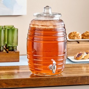 Acopa 2.5 Gallon Barrel Glass Beverage Dispenser Acopa 2.5 Gallon Barrel Glass Beverage Dispenser