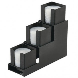 Vollrath VL-3 Traex® Black 3-Step Countertop Lid Holder Vollrath VL-3 Traex® Black 3-Step Countertop Lid Holder