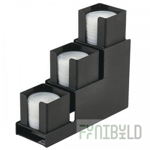 Vollrath VL-3 Traex® Black 3-Step Countertop Lid Holder