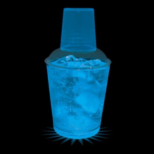 12 oz. Customizable Plastic Shaker with Blue LED Light - 50/Case