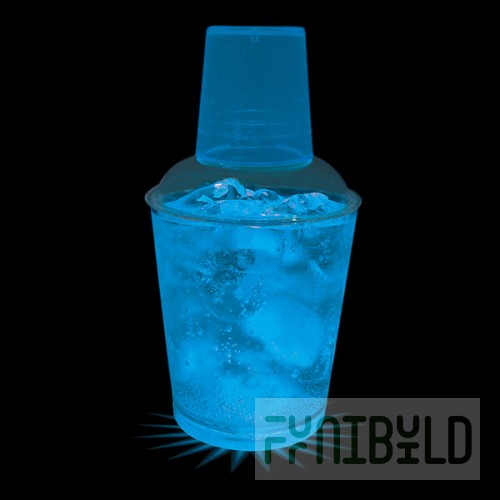 12 oz. Customizable Plastic Shaker with Blue LED Light - 50/Case
