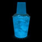 12 oz. Customizable Plastic Shaker with Blue LED Light - 50/Case