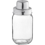 Acopa 15 oz. 3-Piece Glass Mason Jar Cocktail Shaker Acopa 15 oz. 3-Piece Glass Mason Jar Cocktail Shaker