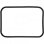 GET Heiss 7.5 Qt. White Enamel Coated Cast Aluminum Rectangular Roasting Pan with Lid CA-017-AWH/BK/CC