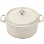 GET Heiss 7.5 Qt. White Enamel Coated Cast Aluminum Rectangular Roasting Pan with Lid CA-017-AWH/BK/CC