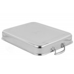 Vollrath 49433 Miramar® Display 4.6 Qt. Tri-Ply Stainless Steel Roasting Pan - 14 11/16