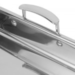Vollrath 49433 Miramar® Display 4.6 Qt. Tri-Ply Stainless Steel Roasting Pan - 14 11/16