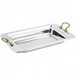 Vollrath 49433 Miramar® Display 4.6 Qt. Tri-Ply Stainless Steel Roasting Pan - 14 11/16