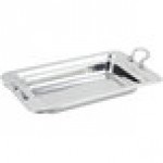 Vollrath 49433 Miramar® Display 4.6 Qt. Tri-Ply Stainless Steel Roasting Pan - 14 11/16