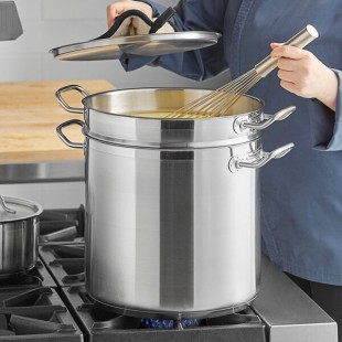 Vigor SS1 Series 20 Qt. Stainless Steel Aluminum-Clad Double Boiler Set Vigor SS1 Series 20 Qt. Stainless Steel Aluminum-Clad Double Boiler Set