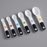 OXO 11110801 Good Grips 1/8 tsp. to 1 Tbsp. 7-Piece Black Measuring Spoon Set OXO 11110801 Good Grips 1/8 tsp. to 1 Tbsp. 7-Piece Black Measuring Spoon Set