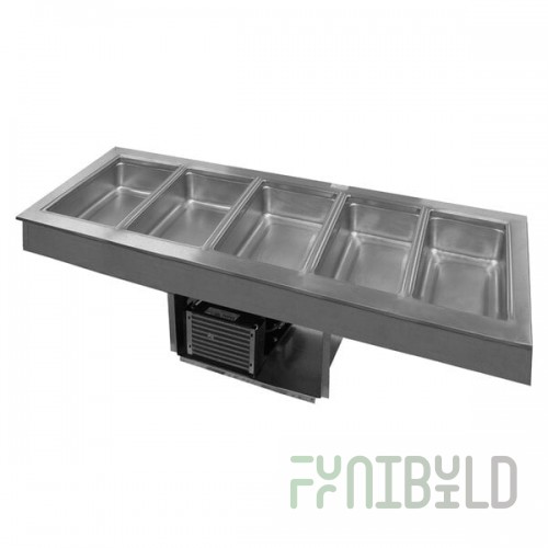Delfield 8172-EFP Five Pan Drop In LiquiTec Refrigerated Cold Food Well