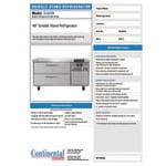 Continental Refrigerator D48GN 48