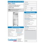 Continental Refrigerator 1RES-N-HD 29