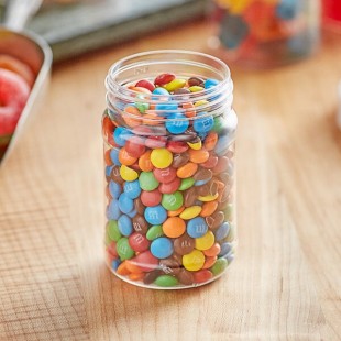 6 oz. Clear Round PET Jar with Label Panel