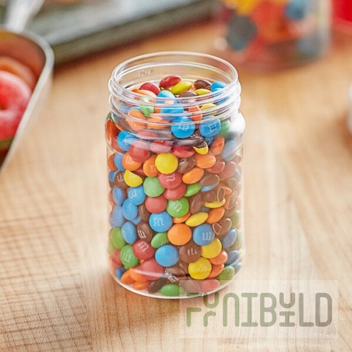 6 oz. Clear Round PET Jar with Label Panel