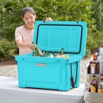 CaterGator CG45BL Sky Blue 45 Qt. Rotomolded Outdoor Cooler / Ice Chest