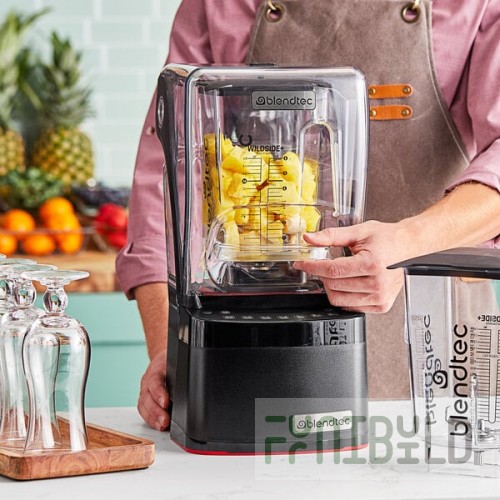 Blendtec S885XC2901-B1GB1D Stealth X 3.8 hp Blender with Sound Enclosure and (2) 90 oz. WildSide+ Jars - 120V