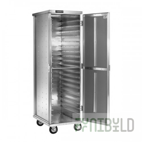 Cres Cor 101-1820D Aluminum 20 Pan End Load Enclosed Non-Insulated Bun / Sheet Pan Rack - Assembled