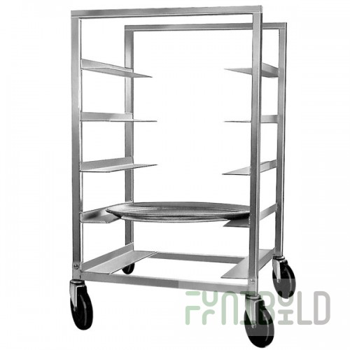 Channel OT-63 5 Tray Aluminum Oval Tray Rack - Assembled