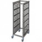 Cambro UPR1826FPA20 Camshelving® Ultimate 20 Pan End Load Bun / Sheet Pan Rack with Plastic Casters - Assembled Cambro UPR1826FPA20 Camshelving® Ultimate 20 Pan End Load Bun / Sheet Pan Rack with Plastic Casters - Assembled