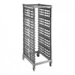Cambro UPR1826FPA20 Camshelving® Ultimate 20 Pan End Load Bun / Sheet Pan Rack with Plastic Casters - Assembled Cambro UPR1826FPA20 Camshelving® Ultimate 20 Pan End Load Bun / Sheet Pan Rack with Plastic Casters - Assembled