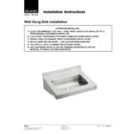Zurn Elkay EWSF130261 Stainless Steel Wall Hung Single Bowl Surgeon Scrub Sink - 26
