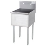 Advance Tabco 4-1-18 One Compartment Stainless Steel Commercial Sink - 18 Advance Tabco 4-1-18 One Compartment Stainless Steel Commercial Sink - 18