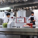 Robot Coupe R2N Combination Food Processor with 3 Qt. / 3 Liter Gray Bowl, Continuous Feed & 2 Discs - 1 hp