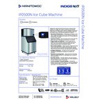 Manitowoc IYF0500N Indigo NXT 30 Manitowoc IYF0500N Indigo NXT 30