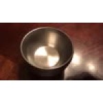 Choice 1.5 oz. Smooth Stainless Steel Round Sauce Cup - 12/Pack