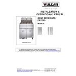 Vulcan 2GR45MF-2 Liquid Propane 90-100 lb. 2 Unit Floor Fryer System with Millivolt Controls and KleenScreen Filtration - 240,000 BTU