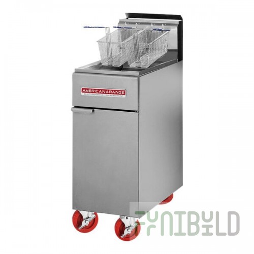 American Range AF-50HE 50 lb. High Efficiency Natural Gas Fryer - 75,000 BTU