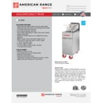 American Range AF-50HE 50 lb. High Efficiency Natural Gas Fryer - 75,000 BTU