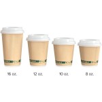 EcoChoice 8 oz. Sleeveless Ripple Kraft Paper Hot Cup and Lid - 100/Case EcoChoice 8 oz. Sleeveless Ripple Kraft Paper Hot Cup and Lid - 100/Case