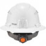 Ergodyne Skullerz 8973 White Class C Full Brim Hard Hat with 4-Point Ratchet Suspension