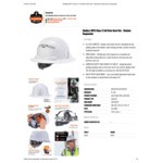 Ergodyne Skullerz 8973 White Class C Full Brim Hard Hat with 4-Point Ratchet Suspension