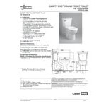 American Standard Cadet PRO 215DB004.020 White Vitreous China Floor-Mount Standard Height Toilet with Round High-Efficiency Bowl - 1.6 GPF