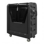 Royal Basket Trucks 48 Cu. Ft. Blue Security Poly Truck with Steel Base and 4 Swivel Casters R48-BLX-BSA-6UNN